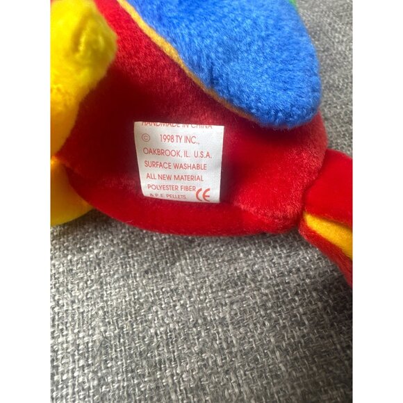 Ty Beanie Baby Jabber Parrot Plush Toy 1997 Multicolor - Picture 7 of 8